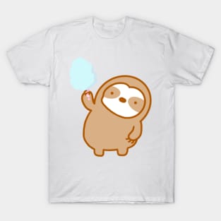 Cute Blue Cotton Candy Sloth T-Shirt